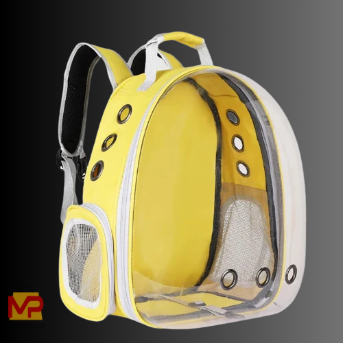 Mochila De Paseo Con Cápsula Para Mascotas Vista Panorámica Seguro
