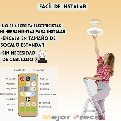 VENTILADOR LED MULTIFUNCIONAL CON AROMATERAPIA