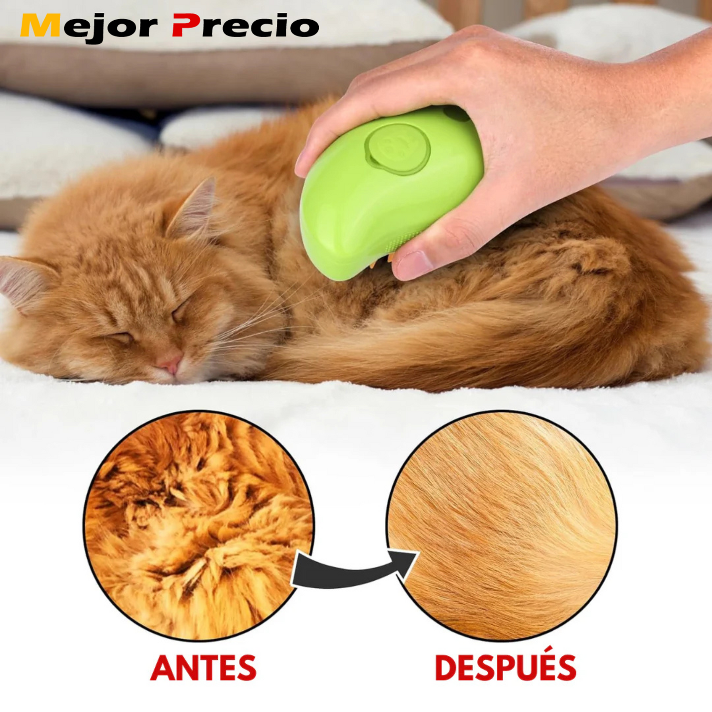 Peine Vaporizador Relajante Para Mascotas Recargable (Esencia GRATIS)